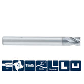 G-US260-SS4A 4 Flutes, Stub Length, Square - Big-tools Industrial Supply Tools for Metal Cutting